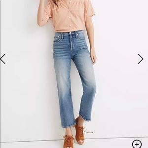 Madewell Slim Wide-Leg Crop Jeans Reggie Wash 31